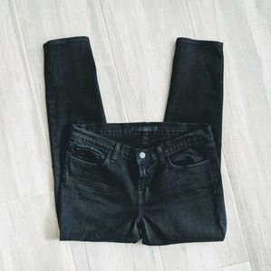 J BRAND Black Straight Capri Jett Jeans 935